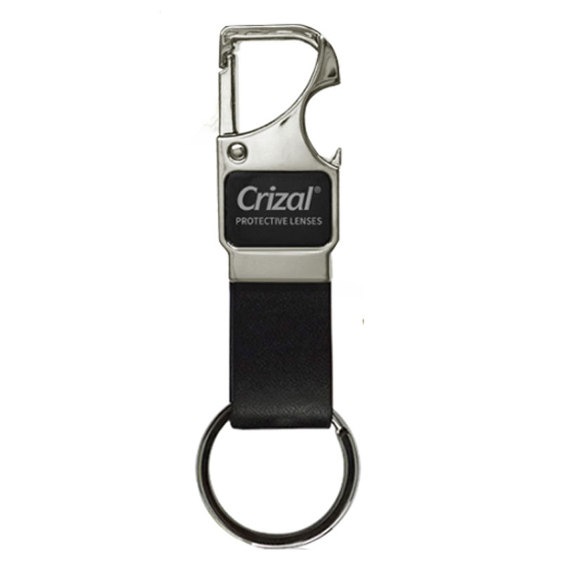 Metal Loop Keychain with Opener